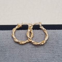 CANDONGA TORNEADA GRANDE ORO LAMINADO 18K