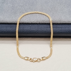 PULSERA TEJIDO CHINO 2MM 20CM ORO LAMINADO 18K