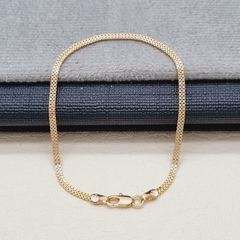 PULSERA VENECIANA DOBLE ORO LAMINADO 18K