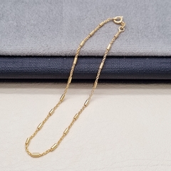 TOBILLERA BARRIL ORO LAMINADO 18K