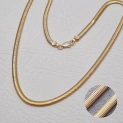TEJIDO SERPIENTE GRUESA ORO LAMINADO 18K