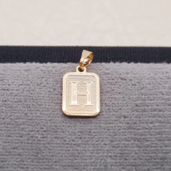 DIJE PLACA LETRA ORO LAMINADO 18K - comprar online