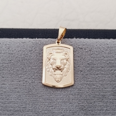DIJE PLACA LEON ORO LAMINADO 18K
