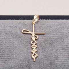 DIJE CRUZ JESUS ORO LAMINADO 18K