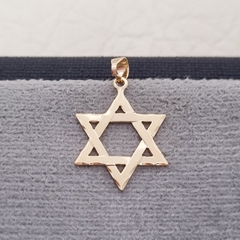 DIJE ESTRELLA DE DAVID ORO LAMINADO 18K