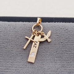 DIJE ESPIRITU PAZ SANTIDAD ORO LAMINADO 18K