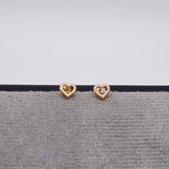 TOPO CORAZON SILUETA XS ORO LAMINADO 18K