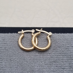 CANDONGA SENCILLA TUBO ORO LAMINADO 18K