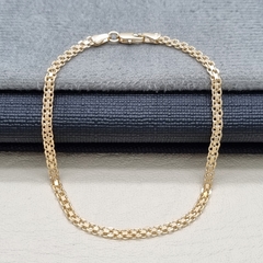 PULSERA TEJIDO CHINO 3MM 18CM ORO LAMINADO 18K