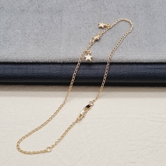 TOBILLERA ESTRELLAS ORO LAMINADO 18K
