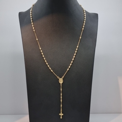 ROSARIO DIVINO NIÑO ARROZ 2MM ORO LAMINADO 18K - comprar online