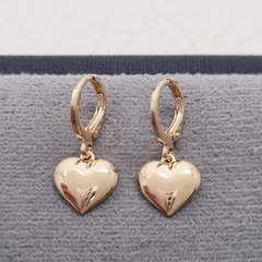 CANDONGA CORAZON 2.5CM ORO LAMINADO 18K