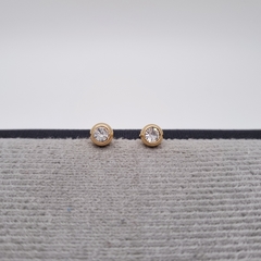 TOPO CRISTAL BLANCO ORO LAMINADO 18K