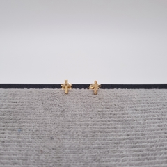 TOPO CRUZ DIAMANTADA ORO LAMINADO 18K
