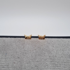 TOPO MARIPOSA PUNTA REDONDA ORO LAMINADO 18K