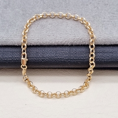 PULSERA OJITOS ORO LAMINADO 18K