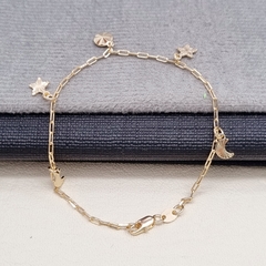 PULSERA NOCHE DIAMANTADA ORO LAMINADO 18K