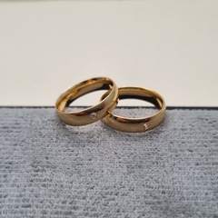 ARGOLLA LISA 5MM CIRCON ORO LAMINADO 18K