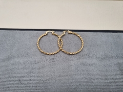 CANDONGA ENTORCHADA GRANDE ORO LAMINADO 18K