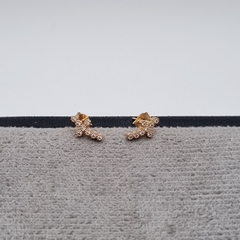 TOPO CRUZ CRISTAL ORO LAMINADO 18K