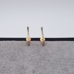 TOPO HILERA MICROCIRCON COLORES ORO LAMINADO 18K