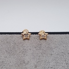 TOPO SILUETA ESTRELLA ORO LAMINADO 18K