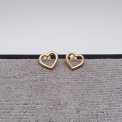 TOPO CORAZON SILUETA S ORO LAMINADO 18K