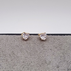 TOPO PIEDRA CORAZON 6MM ORO LAMINADO 18K