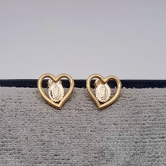 TOPO CORAZON GUADALUPE ORO LAMINADO 18K