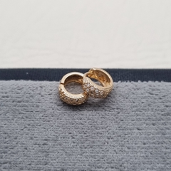 CANDONGA GRUESA MINI CIRCON ORO LAMINADO 18K