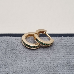 CANDONGA MICROCIRCON VERDE ORO LAMINADO 18K