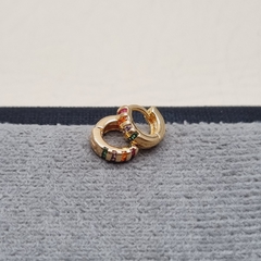 CANDONGA MINI CIRCON COLORES ORO LAMINADO 18K