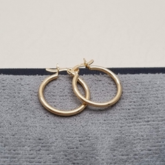 CANDONGA LISA REDONDA 20MM ORO LAMINADO 18K