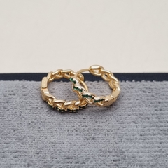 CANDONGA ESLABON VERDE ORO LAMINADO 18K