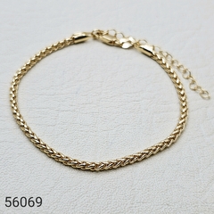 PULSERA TEJIDO FRANCO ORO LAMINADO 18K