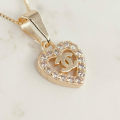 DIJE CHANEL CORAZON ORO LAMINADO 18K