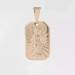 DIJE PLACA MILAGROSA SOL ORO LAMINADO 18K - comprar online