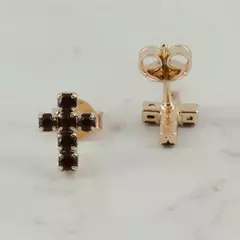 TOPO CRUZ NEGRA ORO LAMINADO 18K - comprar online