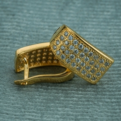 CANDONGA ANCHA MICROCIRCON ORO LAMINADO 18K