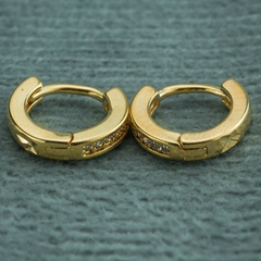 CANDONGA HILERA X1 CIRCON CRISTAL 11MM ORO LAMINADO 18K