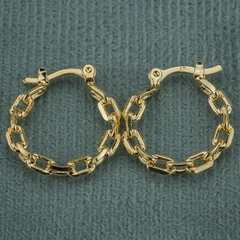 CANDONGA CUADROS 20MM ORO LAMINADO 18K