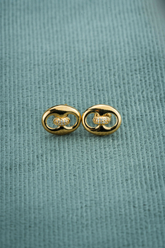 TOPO GUCCI CENTRO RONDELA CIRCON ORO LAMINADO 18K - comprar online