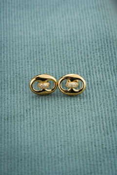 TOPO GUCCI CENTRO RONDELA CIRCON ORO LAMINADO 18K - comprar online