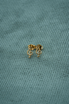TOPO NOTA MUSICAL CLAVE SOL ORO LAMINADO 18K - comprar online