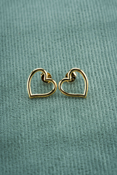 TOPO TROQUEL CORAZÓN LISO ORO LAMINADO 18K - comprar online