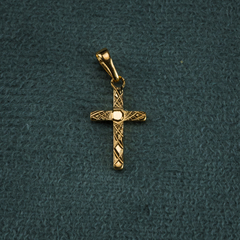 DIJE CRUZ RAYOS LUMINOSOS ORO LAMINADO 18K