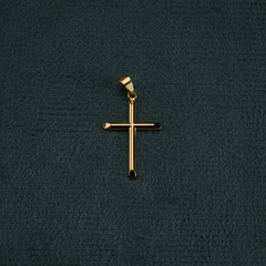 DIJE CRUZ PUNTA FILO ORO LAMINADO 18K
