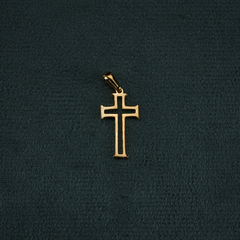 DIJE CRUZ TROQUEL ORO LAMINADO 18K