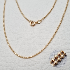 Cadena Tejido Militar de Oro Laminado 18K 