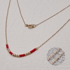COLLAR LAMINADO MIYUKI ORO LAMINADO 18K - comprar online